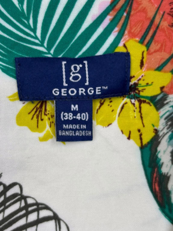 GEORGE ΠΟΥΚΑΜΙΣΟ TROPICAL OFF WHITE ΑΝΤΡΙΚΟ PRE OWNED M