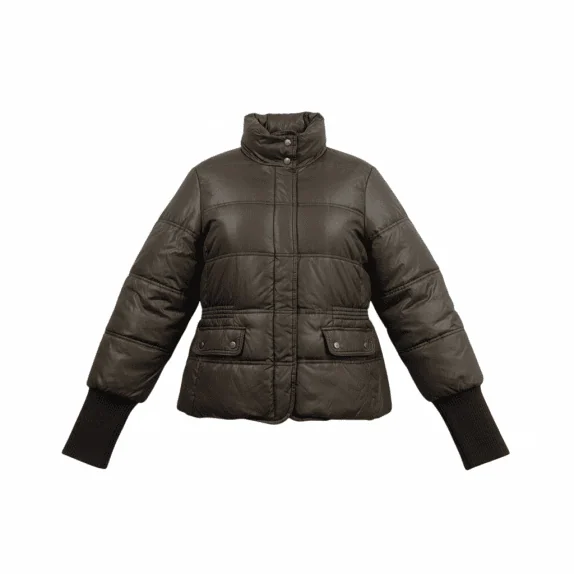 Geox Respira Μπουφάν Puffer Casual Logo Καφέ Γυναικείο M
