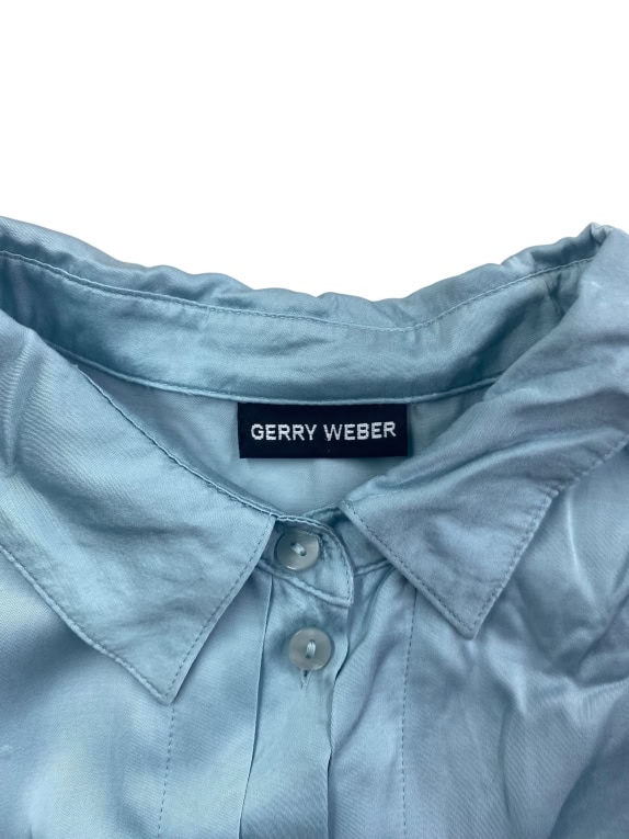 GERRY WEBER Πουκάμισο Σατέν Classic Μονόχρωμο Γαλάζιο Γυναικείο M