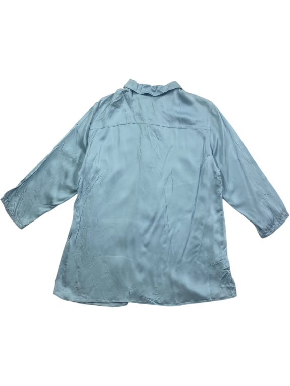 GERRY WEBER Πουκάμισο Σατέν Classic Μονόχρωμο Γαλάζιο Γυναικείο M
