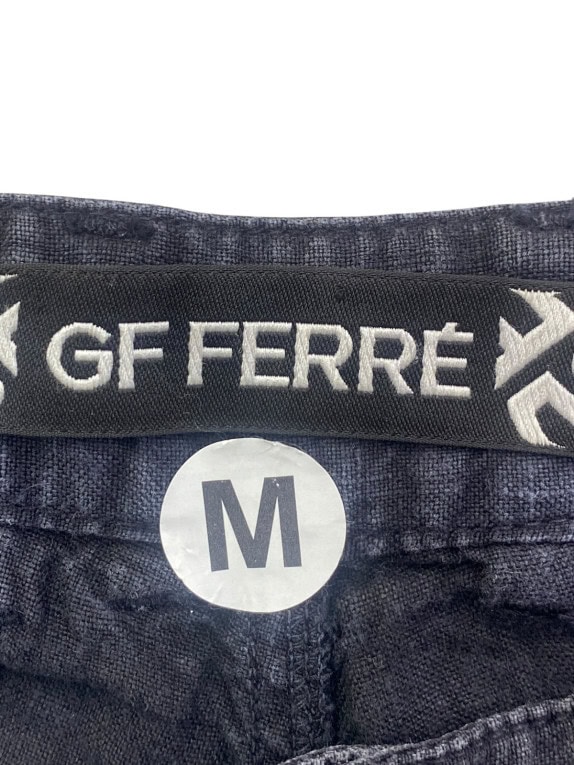 GF FERRE PANTS WIDE LEG WASHED BLACK WOMENS PRE OWNED M
