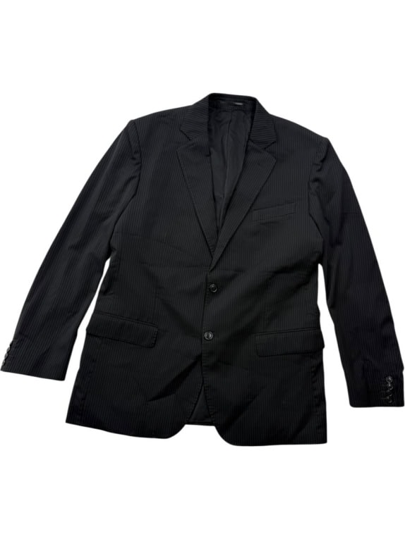GF FERRÉ Σακάκι Vintage Ριγέ Μαύρο Ανδρικό L/XL