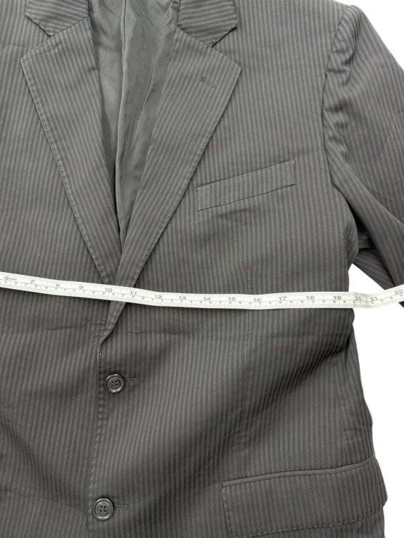 GF FERRÉ Σακάκι Vintage Ριγέ Μαύρο Ανδρικό L/XL