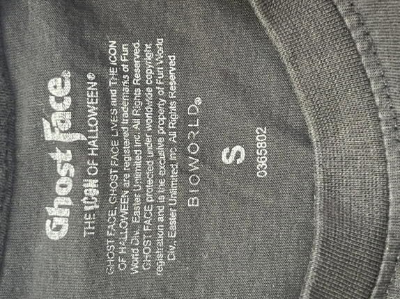 GHOSTFACE GRAPHIC TEE CHARCOAL MEN PRE OWNED S