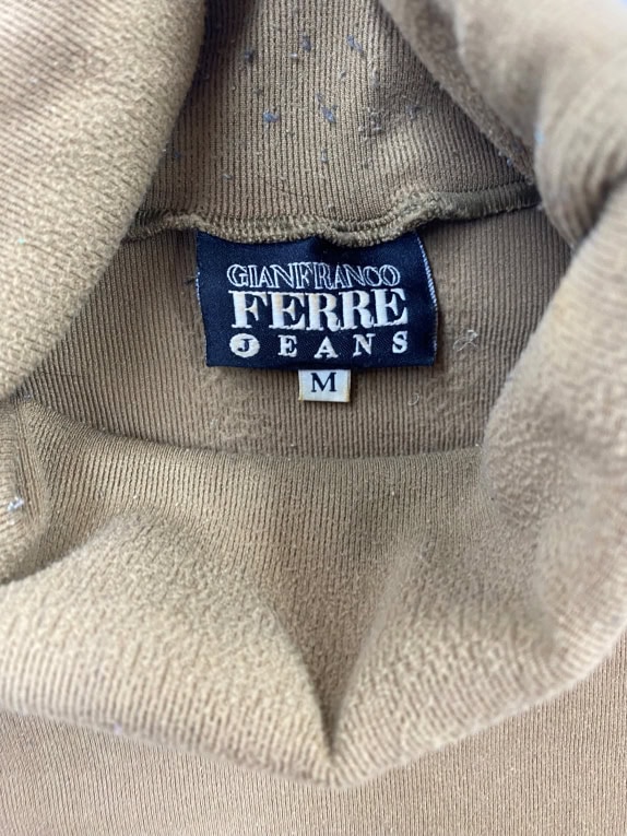 GIANFRANCO FERRE JEANS ΜΠΛΟΥΖΑ ΖΙΒΑΓΚΟ VINTAGE ΜΟΥΣΤΑΡΔΙ M-L