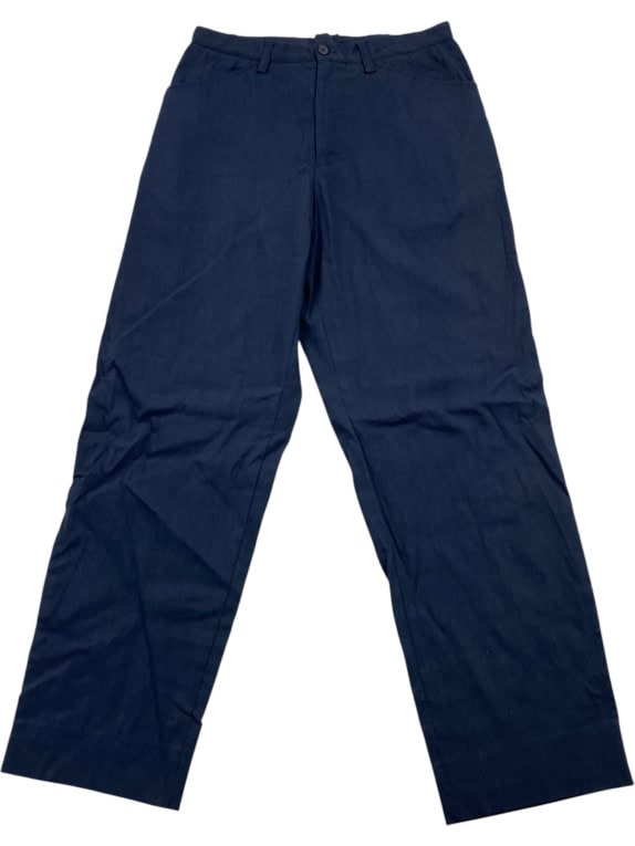 Gianfranco Ferré Jeans Pantaloni in tessuto vintage minimal blu scuro da uomo S