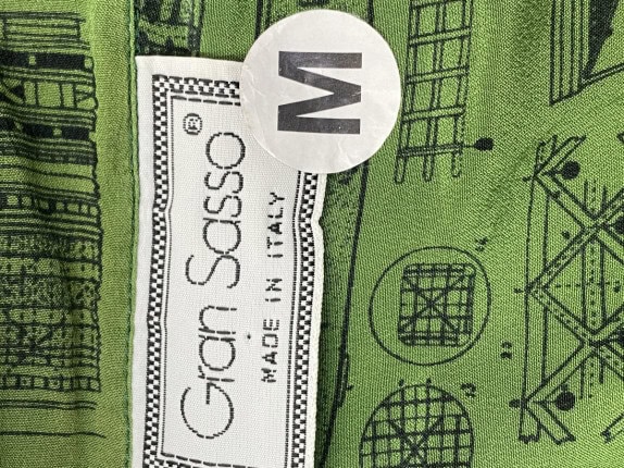 GRAN SASSO  90s SHIRT RETRO VERDE UNISEX PRE OWNED M