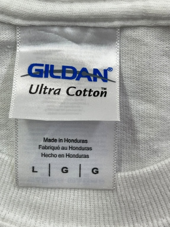 GILDAN GRAPHIC TEE COLLEGIATE WHITE UNISEX PRE OWNED L