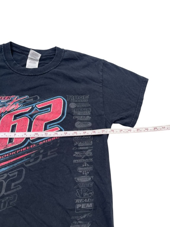 GILDAN GRAPHIC TEE RACING BLACK MEN PRE OWNED S