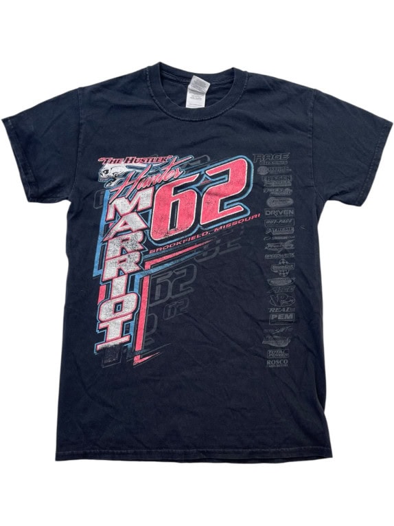GILDAN GRAPHIC TEE RACING BLACK MEN PRE OWNED S