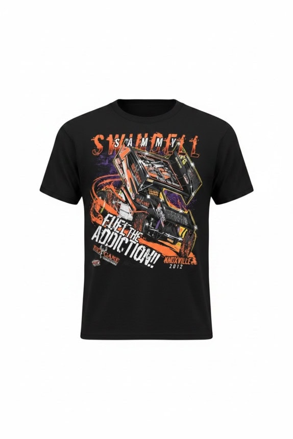 GILDAN GRAPHIC TEE RACING ΜΑΥΡΟ UNISEX PRE OWNED L
