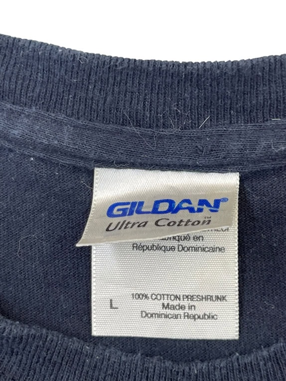 GILDAN GRAPHIC TEE RACING BLACK UNISEX PRE OWNED L