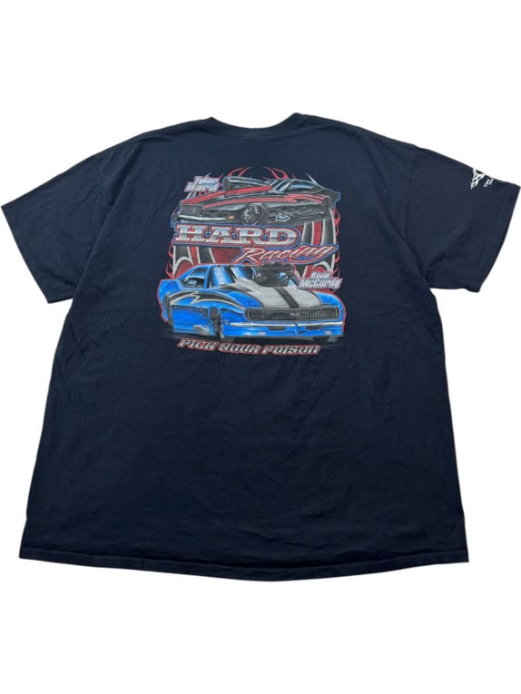 GILDAN T SHIRT GRAFICA RACING NERA UNISEX PRE OWNED XXL
