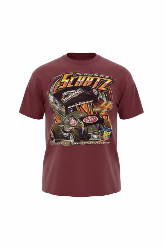 GILDAN GRAPHIC TEE RACING BURGUNDY UNISEX PRE OWNED XXL
