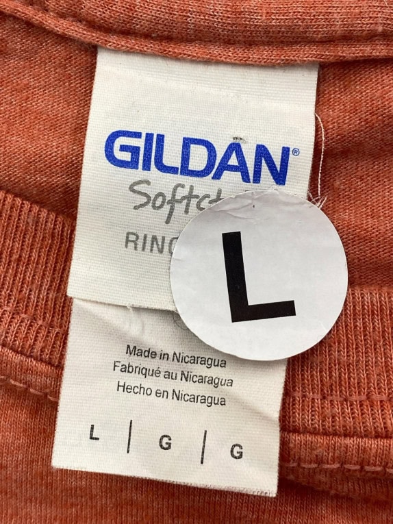 GILDAN T SHIRT GRAFICA RACING TERRACOTTA UOMO PRE OWNED L