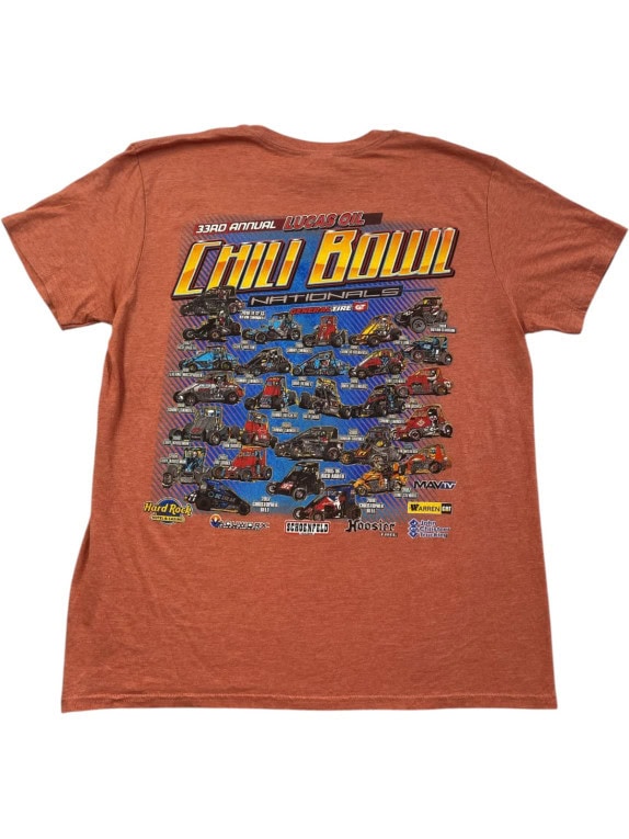 GILDAN T SHIRT GRAFICA RACING TERRACOTTA UOMO PRE OWNED L