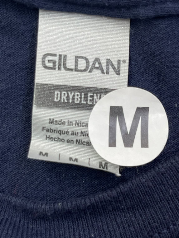 GILDAN T SHIRT GRAPHIC SPORTSWEAR NAVY UOMO PRE OWNED M