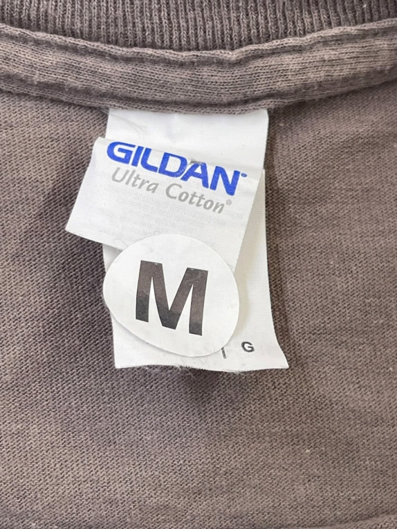 GILDAN GRAPHIC TEE VINTAGE BROWN UOMO PRE OWNED M