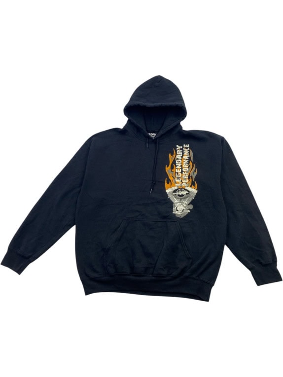 GILDAN HOODIE GRAPHIC ΜΑΥΡΟ UNISEX PRE OWNED L