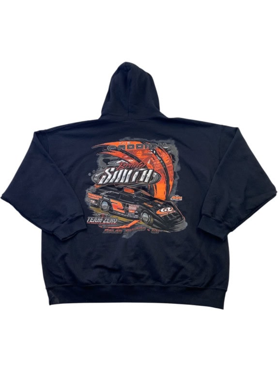 GILDAN FELPA CON CAPPUCCIO RACING NERO UOMO PRE OWNED 2XL