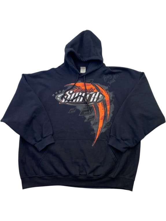 GILDAN FELPA CON CAPPUCCIO RACING NERO UOMO PRE OWNED 2XL