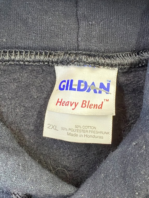 GILDAN FELPA CON CAPPUCCIO RACING NERO UOMO PRE OWNED 2XL