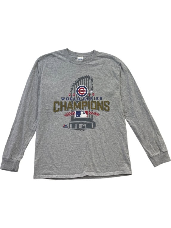 GILDAN LONG SLEEVE TEE GRAPHIC GREY MEN PRE OWNED M
