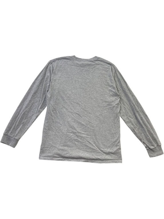 GILDAN LONG SLEEVE TEE GRAPHIC GREY MEN PRE OWNED M