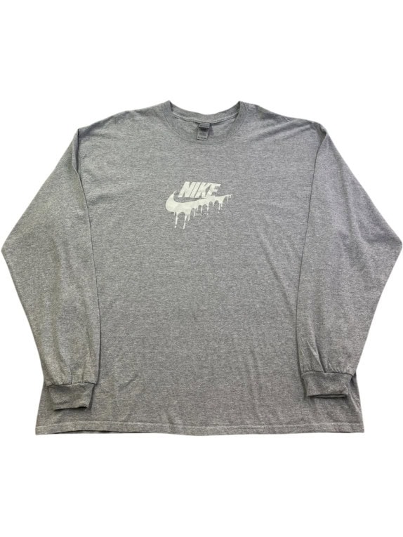 GILDAN LONGSLEEVE GRAPHIC TEE GRIGIO UOMO PRE OWNED XXL