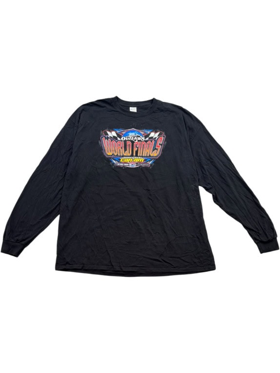 GILDAN ΜΑΚΡΥΜΑΝΙΚΟ T SHIRT RACING GRAPHIC ΜΑΥΡΟ UNISEX PRE OWNED XXL