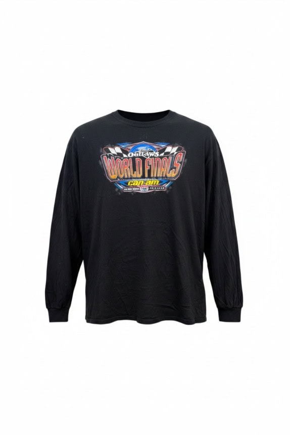GILDAN ΜΑΚΡΥΜΑΝΙΚΟ T SHIRT RACING GRAPHIC ΜΑΥΡΟ UNISEX PRE OWNED XXL