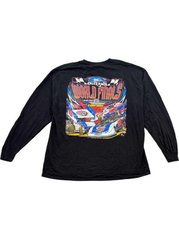 GILDAN ΜΑΚΡΥΜΑΝΙΚΟ T SHIRT RACING GRAPHIC ΜΑΥΡΟ UNISEX PRE OWNED XXL