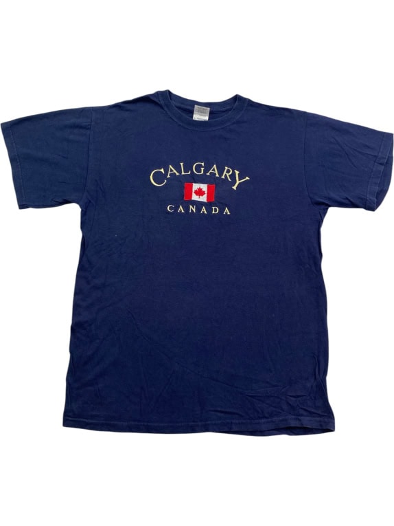 GILDAN T-SHIRT CALGARY CANADA LOGO ΜΠΛΕ UNISEX M