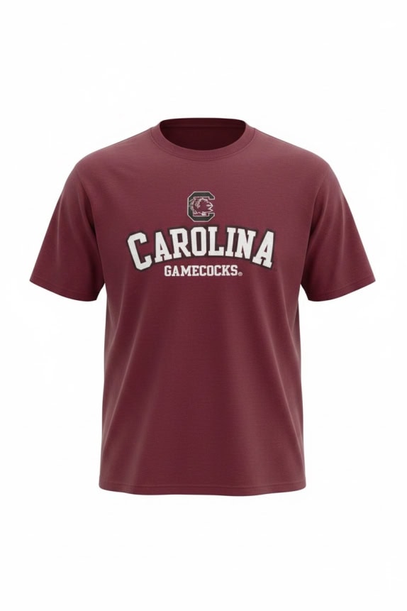 GILDAN T-SHIRT CAROLINA GAMECOCKS LOGO BURGUNDY UNISEX XL