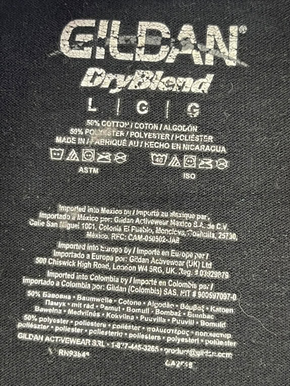 GILDAN T SHIRT GRAPHIC ΜΑΥΡΟ UNISEX PRE OWNED L