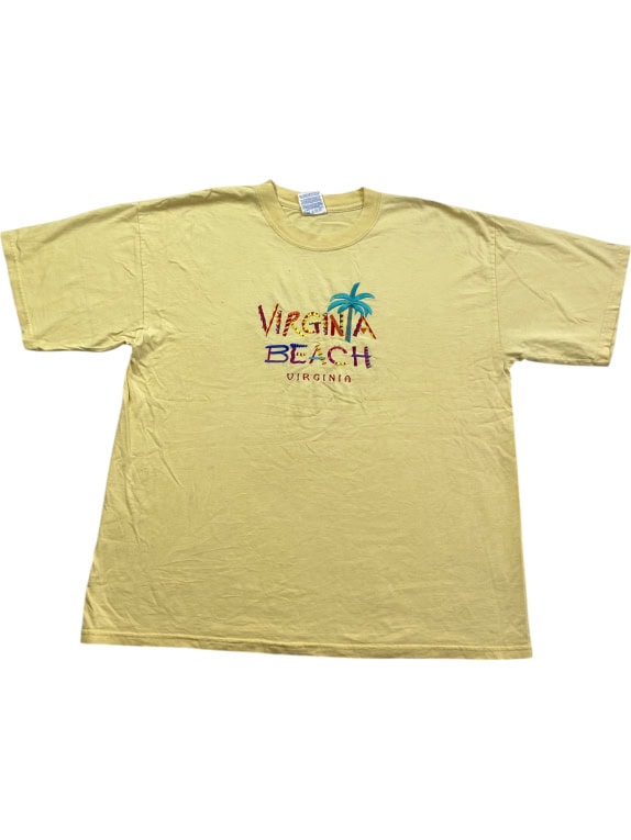 GILDAN T-SHIRT ΜΕ ΚΕΝΤΗΜΑ VIRGINIA BEACH ΚΙΤΡΙΝΟ UNISEX XL