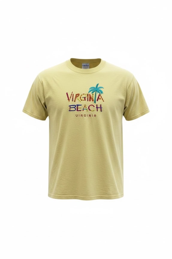 GILDAN T-SHIRT ΜΕ ΚΕΝΤΗΜΑ VIRGINIA BEACH ΚΙΤΡΙΝΟ UNISEX XL