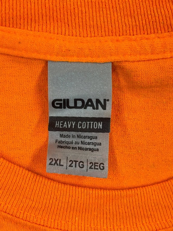 Gildan T-Shirt Print Orange Unisex 2XL