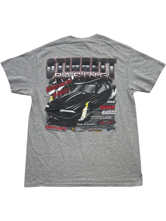 Gildan T-Shirt Racing Big Logo Grigio Unisex M