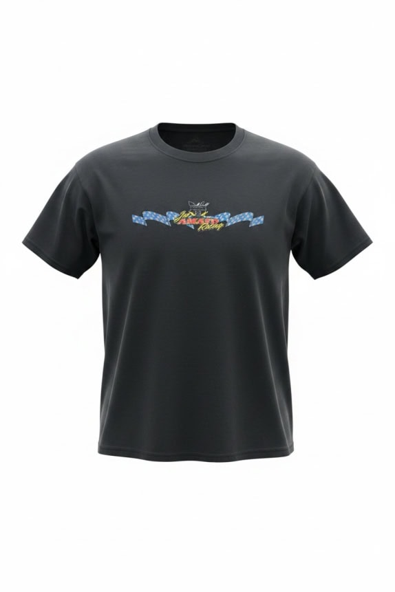 Gildan T-Shirt con logo Racing blu scuro unisex XL