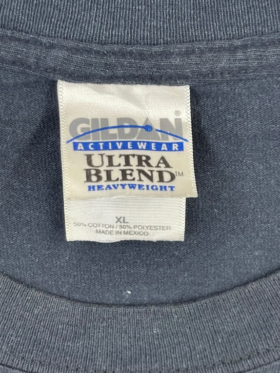 Gildan T-Shirt con logo Racing blu scuro unisex XL