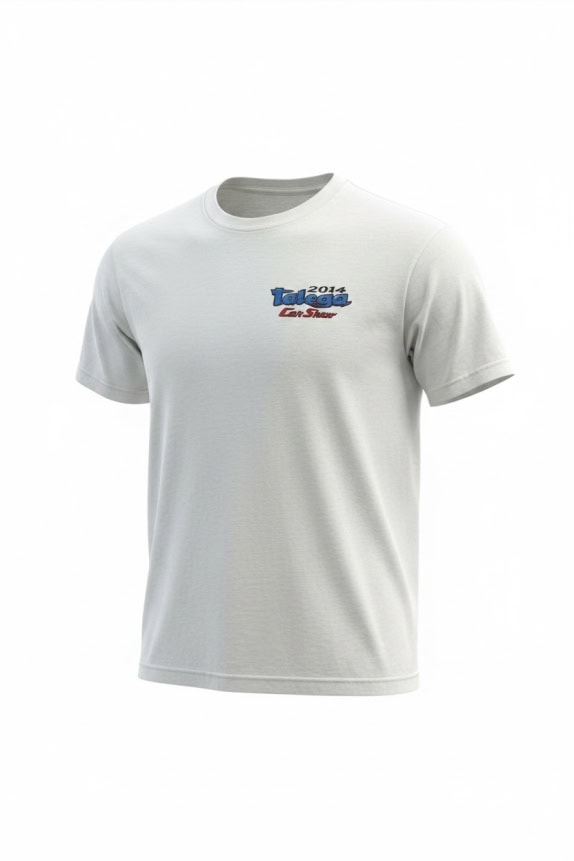 Gildan T-shirt con logo Talladega Car Show 2014 bianca unisex L