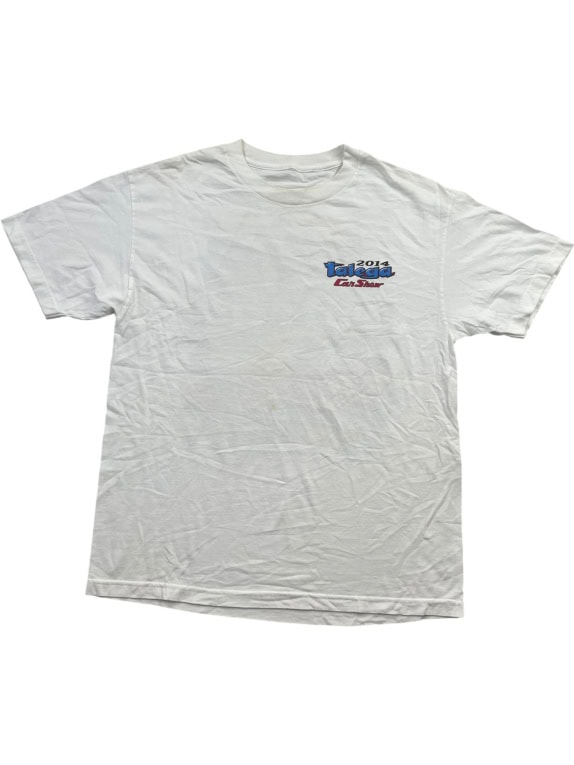 Gildan T-shirt con logo Talladega Car Show 2014 bianca unisex L