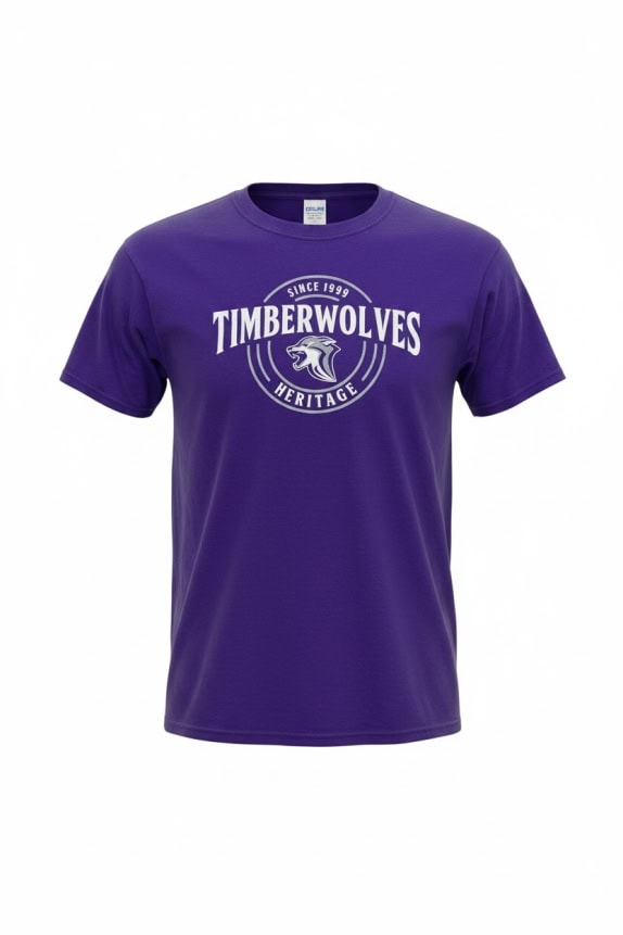 Gildan T-Shirt Timberwolves Big Logo Μωβ Unisex XL