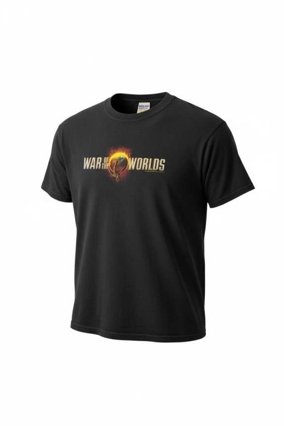GILDAN T-SHIRT VINTAGE 2005 WAR OF THE WORLDS MOVIE LOGO BLACK MENS XL
