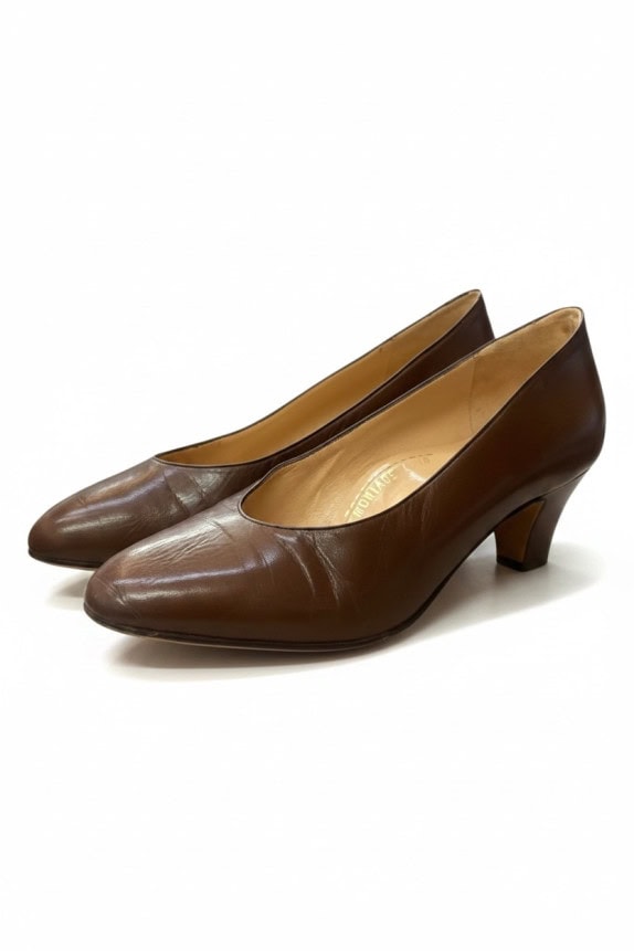 GIOIELLO PUMPS CLASSIC BROWN WOMEN PRE OWNED EU 37.5