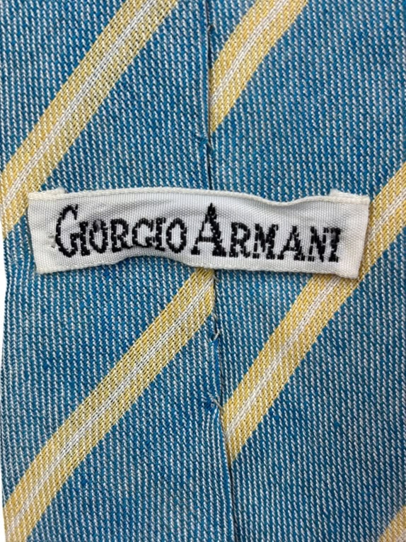 GIORGIO ARMANI ΓΡΑΒΑΤΑ ΚΛΑΣΙΚΗ ΜΠΛΕ ΑΝΤΡΙΚΟ PRE OWNED