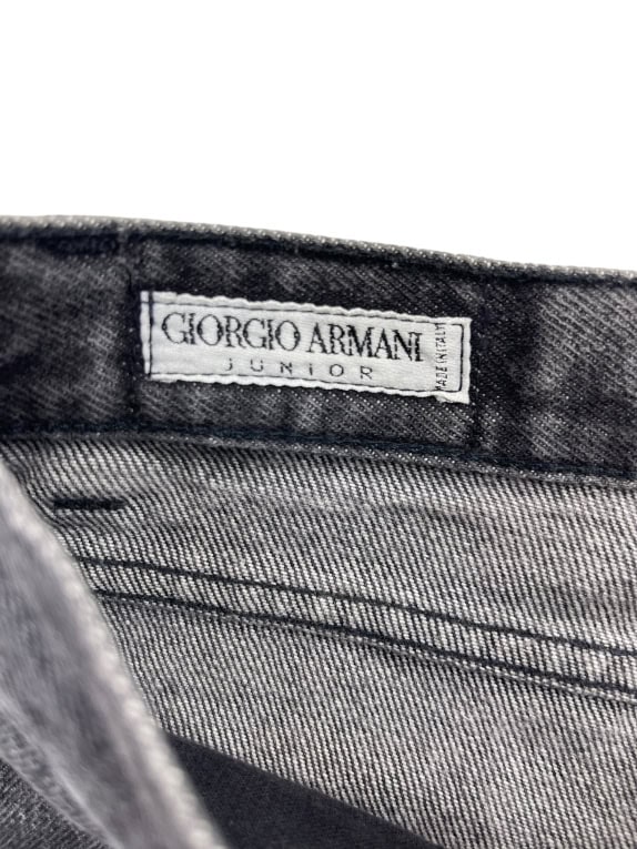 Giorgio Armani Junior Denim Pants Vintage Logo Grey Women’s XS