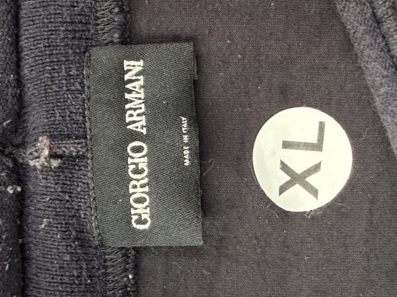 GIORGIO ARMANI ΜΠΛΟΥΖΑ ΜΑΚΡΙ ΜΑΝΙΚΙ ΜΑΥΡΟ ΑΝΤΡΙΚΟ PRE OWNED XL