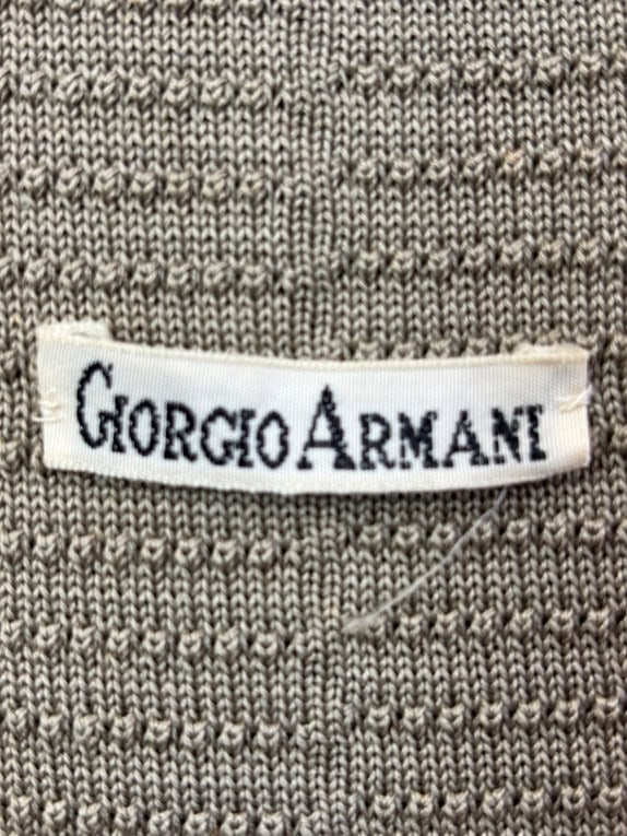 GIORGIO ARMANI ΠΛΕΚΤΗ ΓΡΑΒΑΤΑ MINIMAL ΛΑΔΙ ΑΝΤΡΙΚΟ PRE OWNED